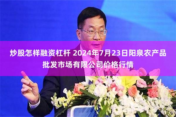 炒股怎样融资杠杆 2024年7月23日阳泉农产品批发市场有限公司价格行情