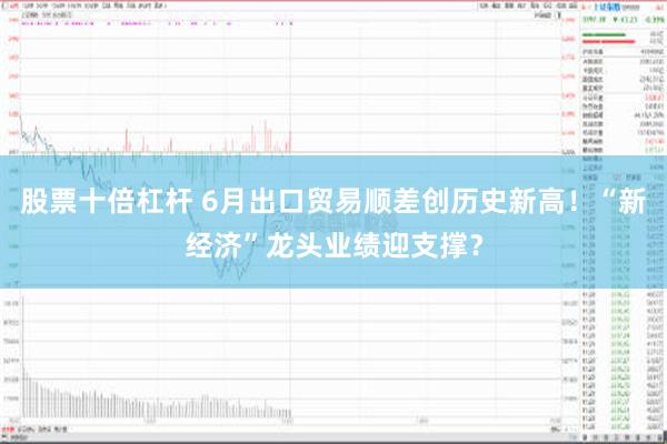 股票十倍杠杆 6月出口贸易顺差创历史新高！“新经济”龙头业绩迎支撑？