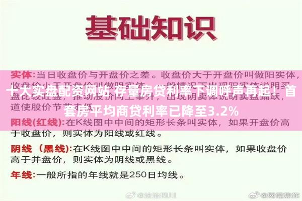 十大实盘配资网站 存量房贷利率下调呼声再起！首套房平均商贷利率已降至3.2%