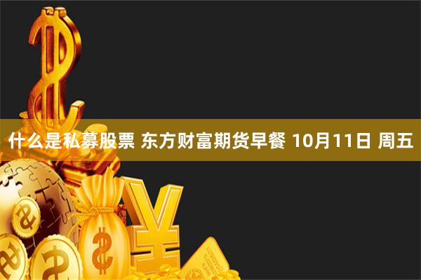 什么是私募股票 东方财富期货早餐 10月11日 周五